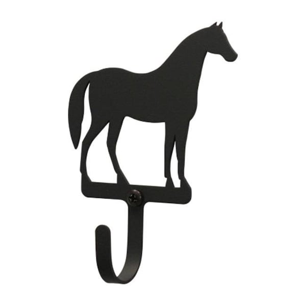 Village Wrought Iron Village Wrought Iron WH-68-S Horse Wall Hook Small - Black WH-68-S - main